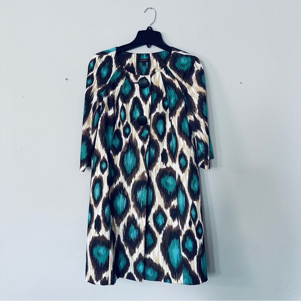 Tesori Printed Long Coat